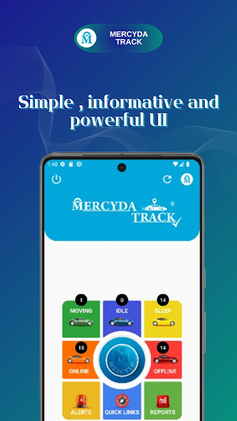 Mercyda Track on Android – Dashboard